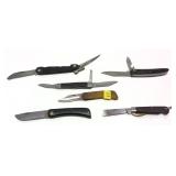 Lot: 6 assorted folding knives