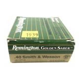 Box of .40 S&W 180-grain brass jacketed hollow