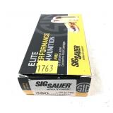 Box of .380 Auto 100-grain FMJ SIG Sauer