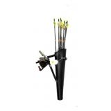 Leather Quiver with 9 Carbon arrows -Easton and