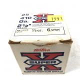 Box of .410 Ga. 2.5" No. 6 Winchester SuperX shot
