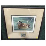 Ducks Unlimited 1996 Stamp and print, signed