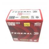 Box of 9mm Luger 115-grain FMJ RN Federal