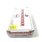 Box of 9mm Luger 115-grain metal jacket Winchester