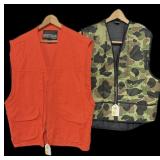 Lot: 2 Hunting Vests- Blaze Orange XL- and Camo