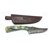 Custom Ashen Edge Damascus Blade knife with