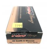 Box of .40 S&W 180-grain FMJ-FP PMC bronze