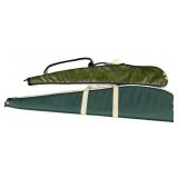 Lot: 2 Long gun cases leather and padded Allen