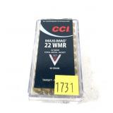 Box of .22 Mag. CCI Maxi-Mag cartridges,