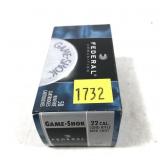 Box of .22 LR No. 12 Federal bird shot, 50 rounds