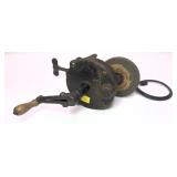 Vintage Hand Powered C/I Bench Grinder