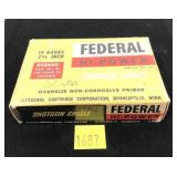 Box of 16 Ga. 2.75" vintage Federal slugs,