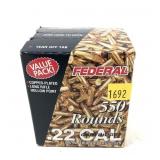 Box of .22 LR Federal hollow point cartridges,