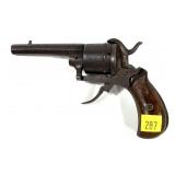 Early Pinfire Revolver .30 Cal. Folding Trigger,
