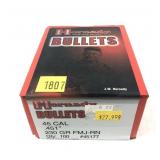 Box of .45 Cal. 230-grain FMJ-RN Hornady  bullets,