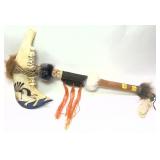 Native American- Style Jawbone Tomahawk - 19" L.