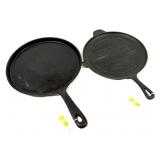 Lot: 2 Cast Iron Skillets- 11" and 12"