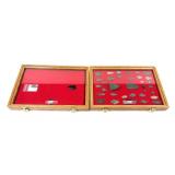 Lot: 2 Southern Stars Oak Glass top display