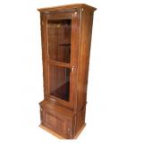 Pine 6-gun 1-door gun cabinet with drawer base,