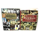 Lot: 2 hard cover baseball collectible books