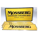 Lot: Mossberg Tin sign and lot of stickers-
