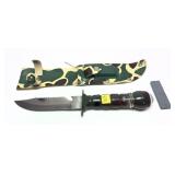 Stainless Blade survival knife with sheath and