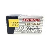 Box of .22 LR Federal Gold Medal cartridges,