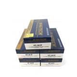 x5- Boxes of .45 ACP 230-grain FMC Magtech