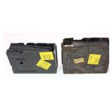 Lot: 2 12 Ga metal box Mags