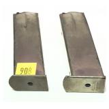 Lot: 2 Stainless 9mm Magazines