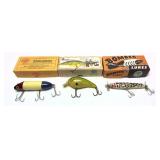 Lot: 3 vintage fishing lures in boxes, South