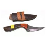 Custom Damascus Blade knife with embossed