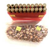 Lot: 300 Win Mag brass and bullets - bag unmarked
