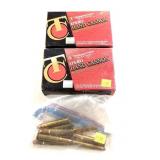 Lot: .375 JDJ Cartridges and brass, 2 boxes and