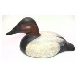 Bill Harrison Redhead carved wooden duck decoy,