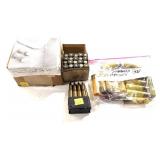 Lot: 20 Ga shells in bag, Vintage box of UMC .45