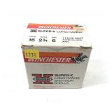 Box of 16 Ga. 2.75" No. 6 Winchester shotshells,