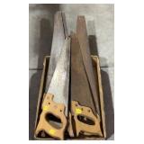 Lot: 4 Vintage Hand saws
