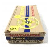 Box of .40 S&W 180-grain STX Winchester