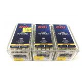 x3- Boxes of .17 HMR FMJ CCI cartridges,