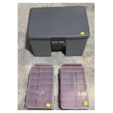 Lot: 3 empty plastic tackle boxes/cases