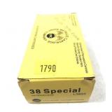 Box of .38 SPL 158-grain lead UMC cartridges,