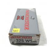 Box of .325 WSM 220-grain Winchester Power-Point