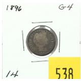 1896 Barber dime