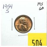 1954-S Lincoln cent