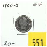 1900-O Barber dime