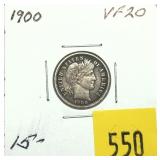 1900 Barber dime
