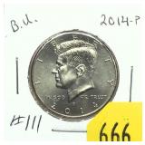 2014 Kennedy half dollar, Unc