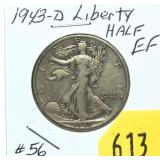 1943-D Walking Liberty half dollar