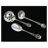 Lot of 3 sterling silver Lunt "Chippendale"